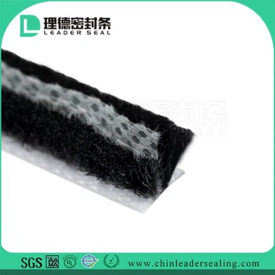 Aluminum Door Seal Accessories Insectproof Sealing Silicone Fin Pile Weather Strip